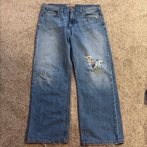 BKE Men's Blue Distressed Jeans